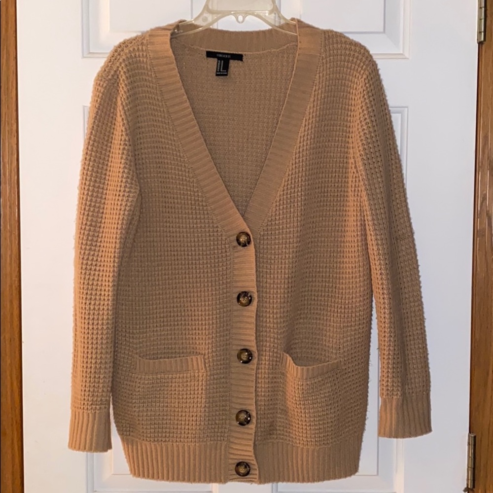 Tan button down cardigan